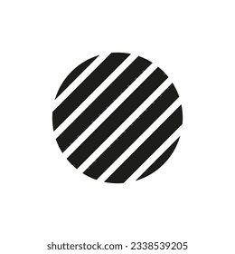 Stripe circle ball. Stripe pattern ball. Vector illustration. EPS 10.