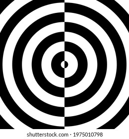 Stripe Circle vector background. Optical illusion.