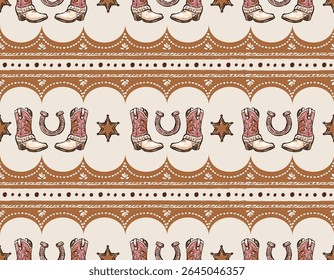 Stripe Desert cactus and Horseshoe Arizona Hand drawn Style Vector Illustration , Design for fashion , fabric, textile, wallpaper , wrapping and all prints