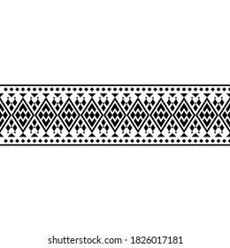Stripe ethnic motif template background in black white color. Design for template of greeting card, invitation, banner, background or etc