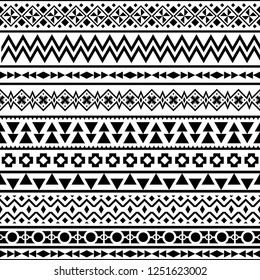 Stripe Ethnic Seamless Pattern Aztec Peruvian Stock Vector (Royalty ...