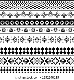 Stripe ethnic seamless pattern. Aztec, peruvian, mexican design Illustration vector. eps 10