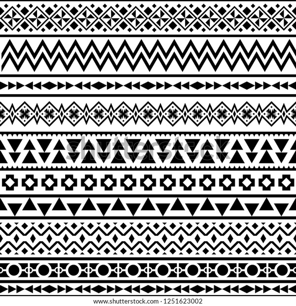 Stripe Ethnic Seamless Pattern Aztec Peruvian Stock Vector (Royalty ...