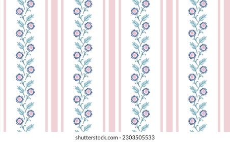 stripe floral flower design pattern ditsy floral repeat vector file