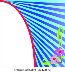 a stripe flower frame
