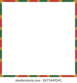 Stripe frame, stripe pattern, background, Christmas colors, square size