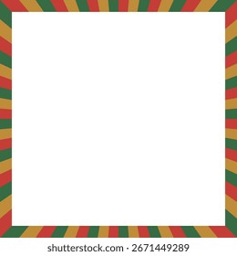 Stripe frame, stripe pattern, background, Christmas colors, square size