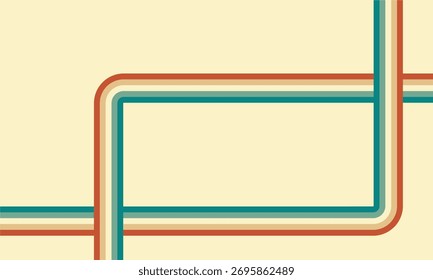 Quadro de listra em estilo arco-íris groovy. Resumo. Vetor