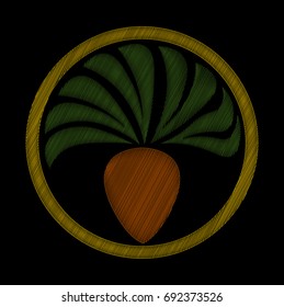 Stripe. Good harvest. Carrot