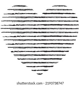 icono del corazón de stripe, corazón de los amantes