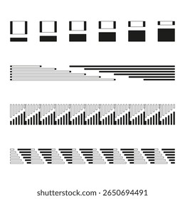 Padrão de ícone de faixa. Design de linha preta. Ilustração de banda geométrica. Símbolo de ritmo vetorial.
