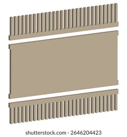 Padrão de ícone de faixa. Símbolo de linha horizontal. Vetor de gradiente marrom. Ilustração de camada moderna.