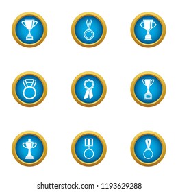 Stripe icons set. Flat set of 9 stripe vector icons for web isolated on white background