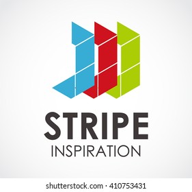 Stripe inspiration of colorful abstract vector and logo design or template creative business icon of company identity symbol concept