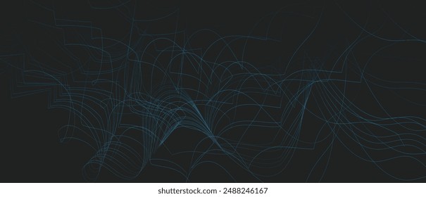 stripe line art design. Modern shiny diagonal rounded lines pattern. Futuristic technology concept. lines wave abstract stripe design