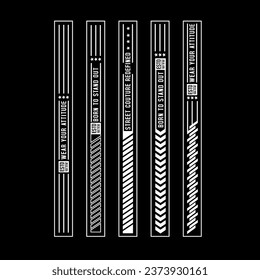 Stripe line clothing streetwear design template