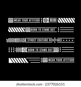 Stripe line clothing streetwear design template