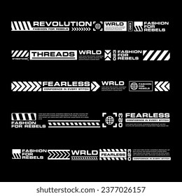 Stripe line clothing streetwear design template