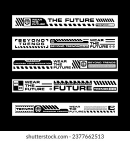 Stripe line clothing streetwear design template