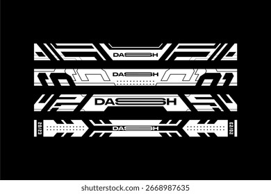 stripe line cyber display overlay techno style asset vector pack