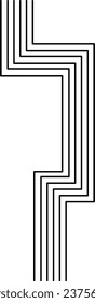 Stripe Line Decorative Element Isolated Background
