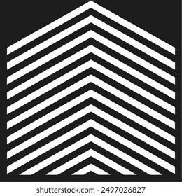 Stripe line monochrome illusion illustration patten background vector layout banner paper art print editable