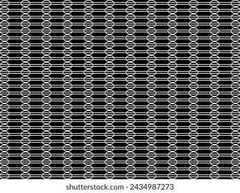 Stripe Line and Oval Shape Motifs Pattern, can use for Decoration, Wallpaper, Ornate, Background, Fabric, Textile, Fashion, Carpet, Tile, or Graphic Design Element. Vector Illustration