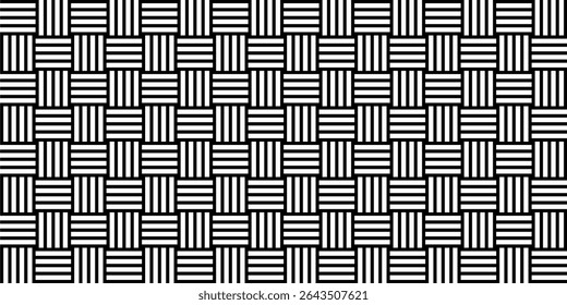 Stripe Lines Motifs Pattern, Weaving Style, can use for Decoration, Ornate, Wallpaper, Wrapping , Carpet, Fashion, Fabric, Tile, Background, etc. Vector Illustration