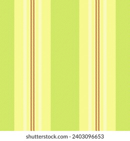 Stripe lines pattern of vertical background fabric with a vector seamless texture textile in lime and light yellow colors.