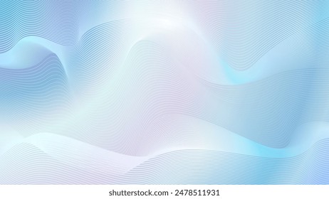 Stripe lines wavy abstract soft color background vector