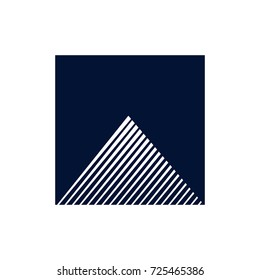 Stripe Mountain Logo Design