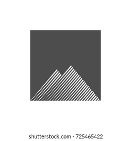 Stripe Mountain Logo Design
