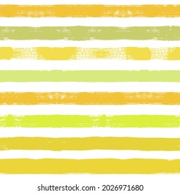 Stripe pattern, abstract landscape lines, bright yellow and green textured stripes, strip seamless vector background