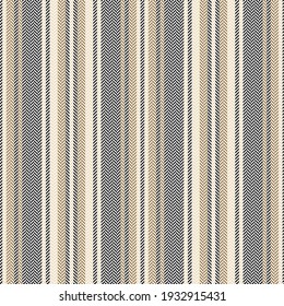 Stripe pattern abstract vector in black, gold brown, beige. Seamless herringbone textured background graphic for spring autumn winter dress, skirt, shirt, trousers, other modern fashion textile print.