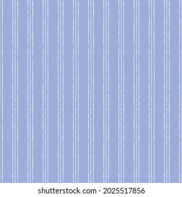 Stripe pattern background. Vector seamless repeat of hand drawn textured vertical striped design. Blue pinstripe illustration resource element.