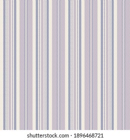 Stripe pattern in beige and purple. Herringbone textured retro vertical stripes background for dress, skirt, shirt, trousers, or other modern spring summer autumn winter fashion textile print.