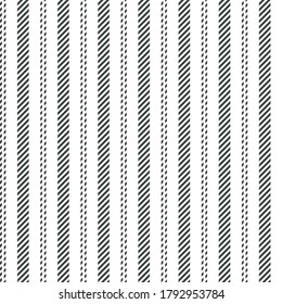 Stripe pattern in black and white. Textured vertical lines background vector for dress, shirt, shorts, or other modern summer textile print.