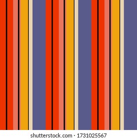 Stripe pattern with Blue, Red, Black, Yellow and  Beige colors vertical parallel stripe design for shirt printing, textiles, jersey, jacquard patterns, wrapping, websites. Vector abstract background.