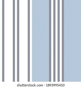 Stripe pattern in blue and white. Herringbone textured vertical lines background graphic for blanket, duvet cover, or other modern spring summer autumn winter fashion textile print.