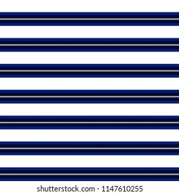 Stripe pattern with blue and white horizontal parallel colors.Vector abstract background.