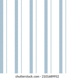 Stripe pattern in blue and white. Thin line elegant asymmetric stripes vector for shirt, dress, jacket, blouse, skirt, trousers, pyjamas. Seamless print for spring summer autumn winter fabric design.