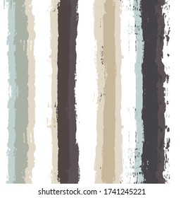 Stripe pattern, coffee brown watercolor striped seamless background, spring pastel brush strokes. vector grunge stripes, nature paintbrush line backdrop