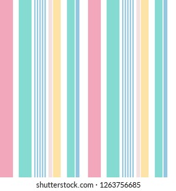 Stripe pattern with colorful pastel colors vertical parallel stripes.Vector background.