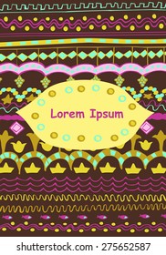 Stripe pattern ethnic vector wallpaper