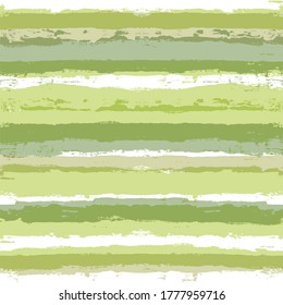 Stripe pattern, green watercolor striped seamless background, spring pastel brush strokes. vector grunge stripes, nature paintbrush line backdrop