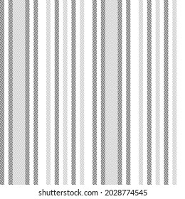 Stripe pattern herringbone in grey and white. Seamless vertical stripes background vector graphic for dress, shirt, jacket, skirt, other modern spring summer fashion fabric design.