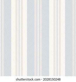 Stripe pattern with herringbone texture in pale blue and beige. Seamless vertical lines background vector for dress, shirt, pyjamas, other modern spring summer autumn winter fashion fabric print.