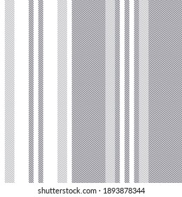 Stripe pattern in light grey and white. Herringbone textured monochrome vertical stripes for blanket, throw, duvet cover, or other modern spring summer autumn winter fashion textile print.