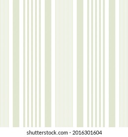 Stripe pattern in light sage green and white for spring summer. Seamless large wide vertical textured lines for bed sheet, blanket, duvet cover, pillow, other modern fashion fabric print.