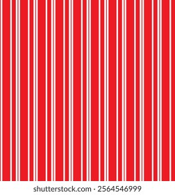 Stripe pattern lines red and white color background. Vector art.